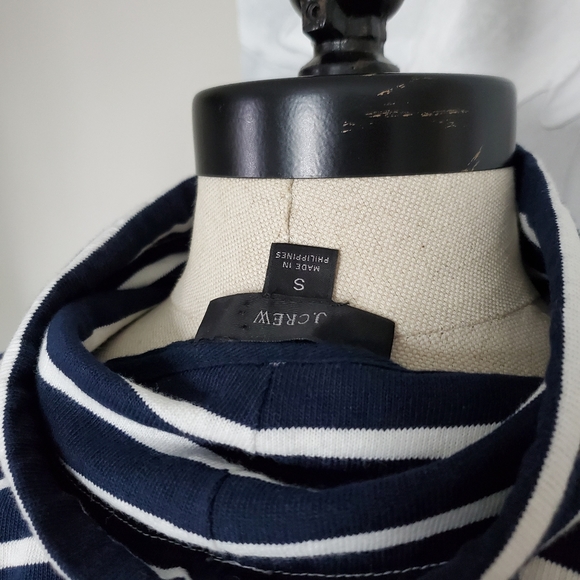 J. Crew Blue Striped Nautical Mariner Cloth Turtleneck Sweater Small - Picture 5 of 5